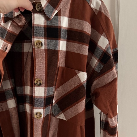 Staccato Brown Plaid Button Down Shirt - Picture 2 of 6